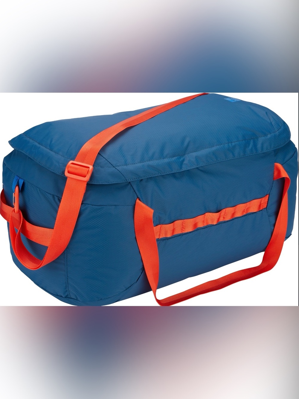 MEC Travel Light Duffel 26L Bag - Blue/Orange - Lightweight & Packable!